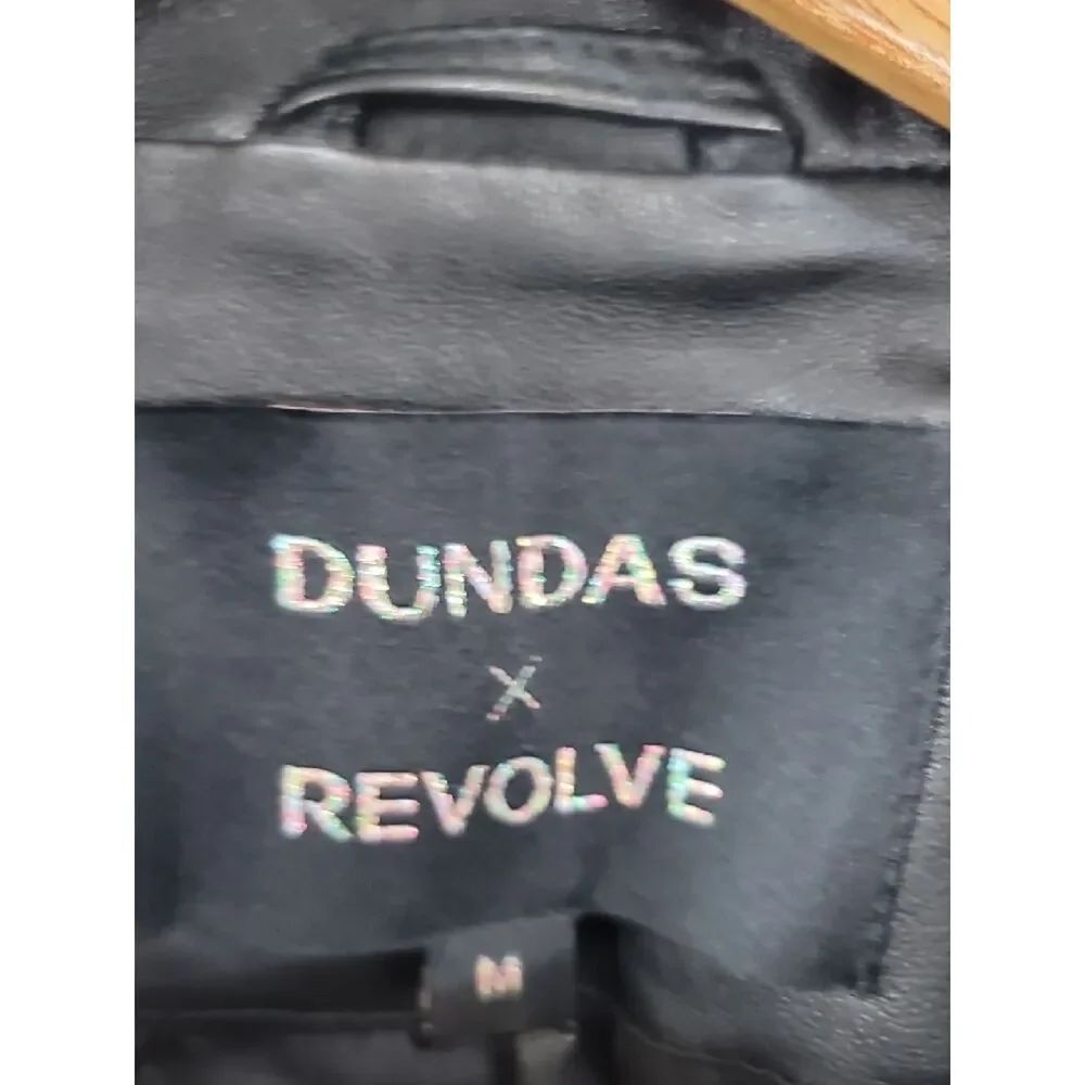 Dundas X Revolve Nwt Cropped Mercury Leather Blazer — image 6 of 8